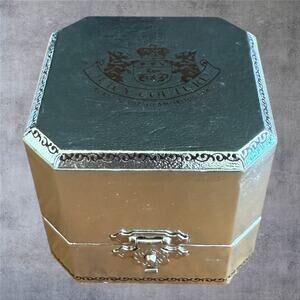 Vintage Juicy Couture Silver Octagonal Empty Jewelry Charm Box Y2K McBling